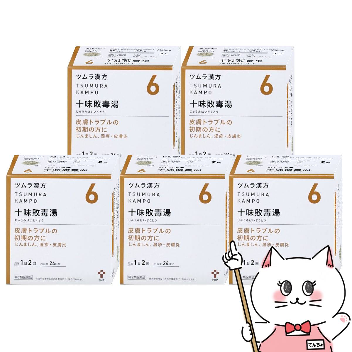 【第2類医薬品】【セット】ツムラ漢方 十味敗毒湯エキス顆粒 48包×5個【ツムラ】【肌トラブル】【宅配便送料無料】 (6064167-set3)|おしゃれcafe店