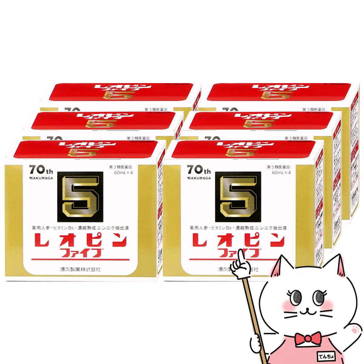 【第3類医薬品】【セット】レオピンファイブw3 60ml×4本×6個【滋養強壮・肉体疲労】【湧永製薬株式会社】【宅配便送料無料】 (6067073-set3) 43,188円