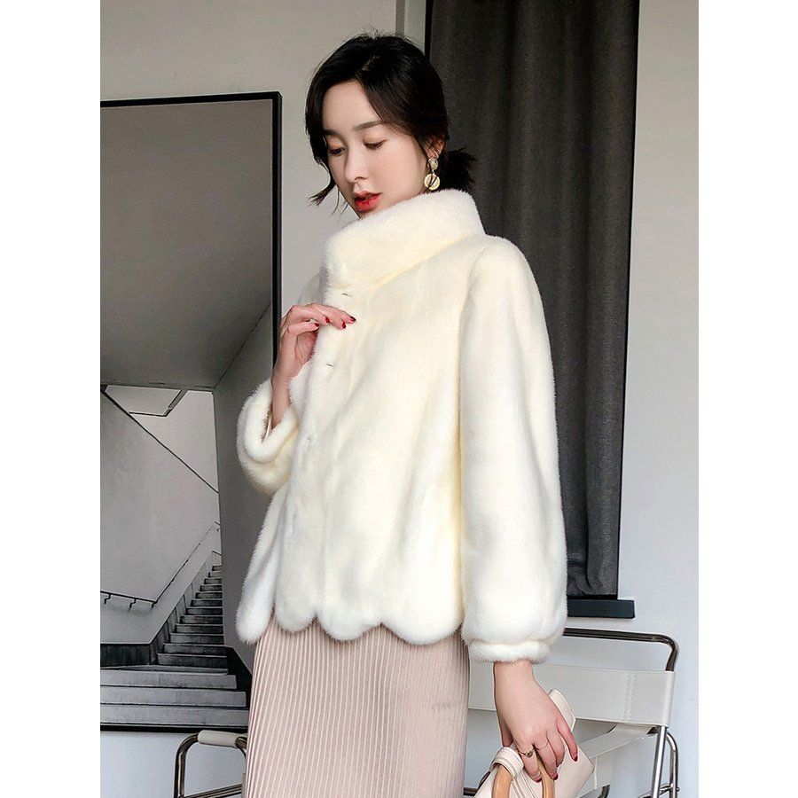 楽天市場】毛皮/ミンク/ファー レディース ジャケット スタンドカラー