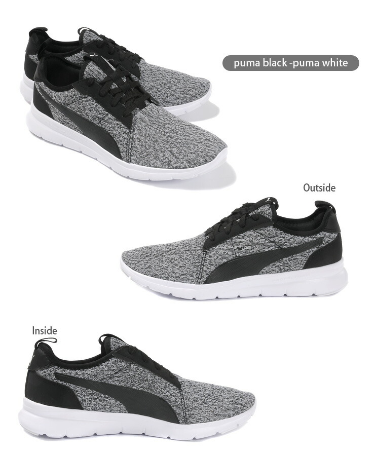 puma black mesh sports shoes