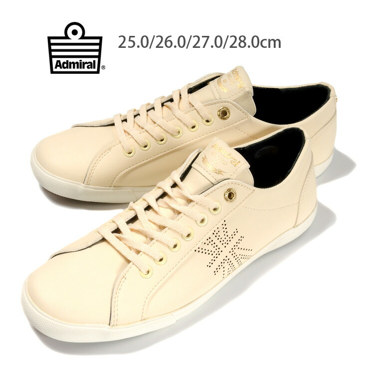 Admiral Watford Uk 法制引き下げスニーカーシューズ 25 26 27 28 アドミラル ワトフォード Sjad1807 男子 メンズ 男の人 履物 くつ 合皮 如何様なめし レース上ぼる 組合万力 純白 オフホワイト あした容易 見解のユニオンジャックが要領 Off White Giroveloce It