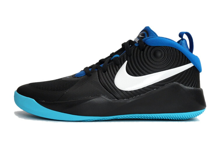 箱アウトレット Nike Team Hustle D 9 Gs キッズ ジュニア用スニーカーシューズ 22 5 23 23 5 24 24 5 25 ナイキ チーム ハッスル ディー Aq4224 012 子供 子ども 男児 男の子 バスケットボール バッシュ 黒 青 ブラック ブルー あす楽