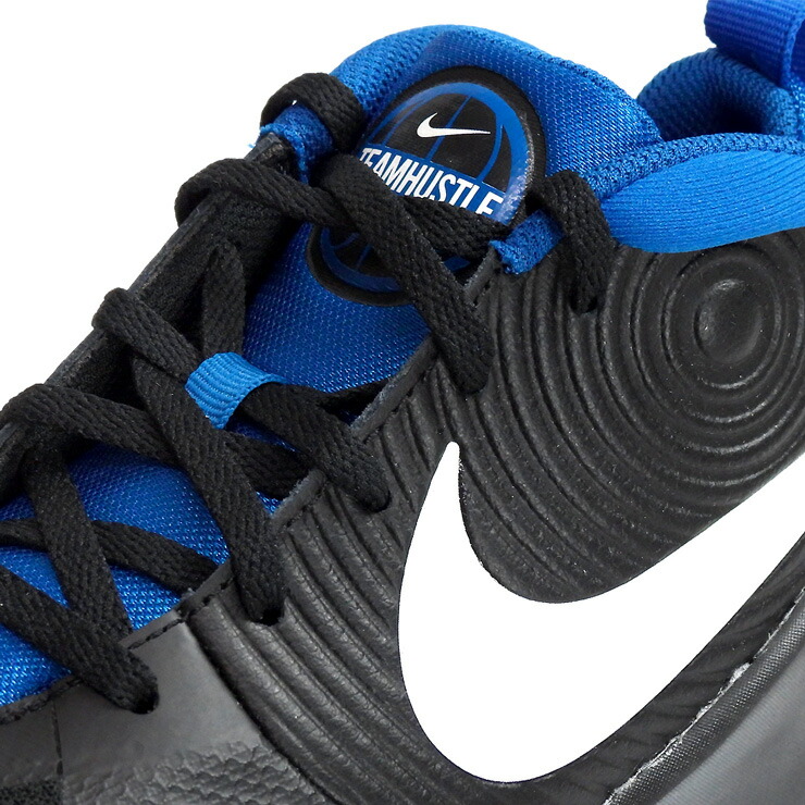 箱アウトレット Nike Team Hustle D 9 Gs キッズ ジュニア用スニーカーシューズ 22 5 23 23 5 24 24 5 25 ナイキ チーム ハッスル ディー Aq4224 012 子供 子ども 男児 男の子 バスケットボール バッシュ 黒 青 ブラック ブルー あす楽