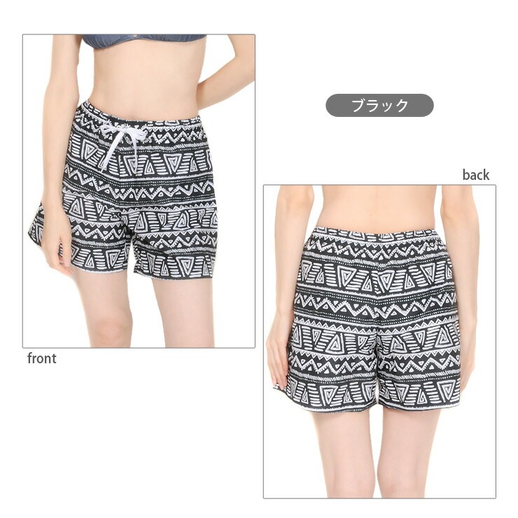 レディース用ショートパンツ水着単品 M L Ll サーフパンツ ボードショーツ Ls 1001 スイムウェア 水泳 海 プール 短パン ショーパン トランクス ネイティブ柄 黒 ブラック 大きいサイズあり あす楽 メール便送料無料 Giosenglish Com