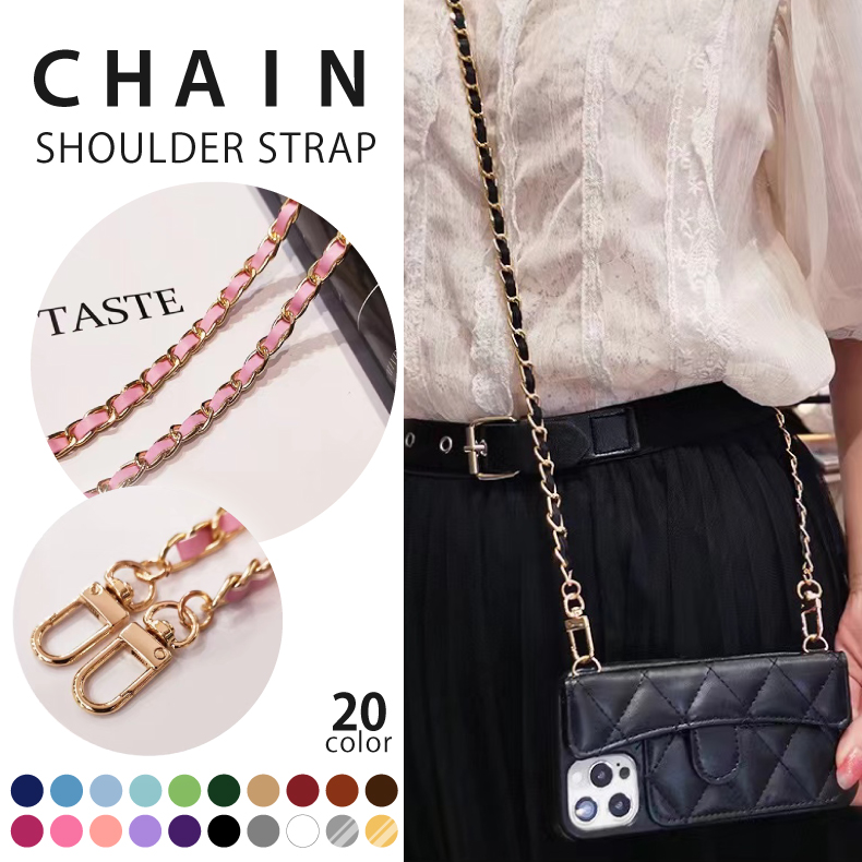 【新品未使用】plage chain ベルト スマホチェーン　ゴールド 楽天市場】ショルダーストラップ ゴールドチェーン 全2色 スマホ