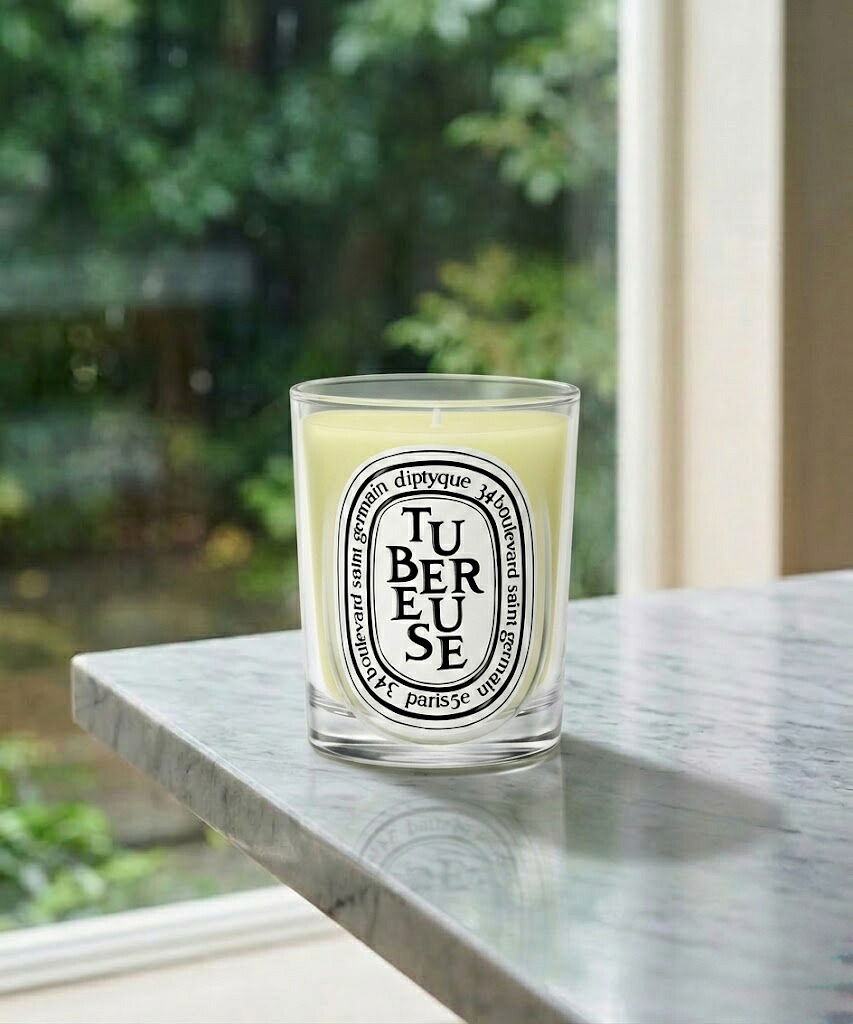 ディプティック（diptyque） クラシック キャンドル テュベルーズ 190g／燃焼時間約50時間／キャンドル