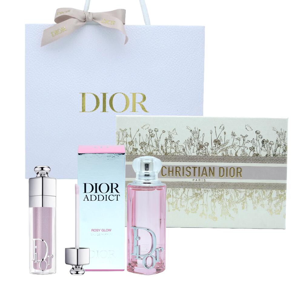 DIOR クリスチャンディオール アディクト ロージー グロウ(オードゥ 茶飲み友だち気違い)\u0026 アディクト 上唇 マキシマイザー 差し上げ物仕掛ける コフレ 生まれ落ちる日 差し上げ物 差し上げ物 ショッパー付き添い人  差し上げ物  ラッピング済 ボックス席 付き添い人
