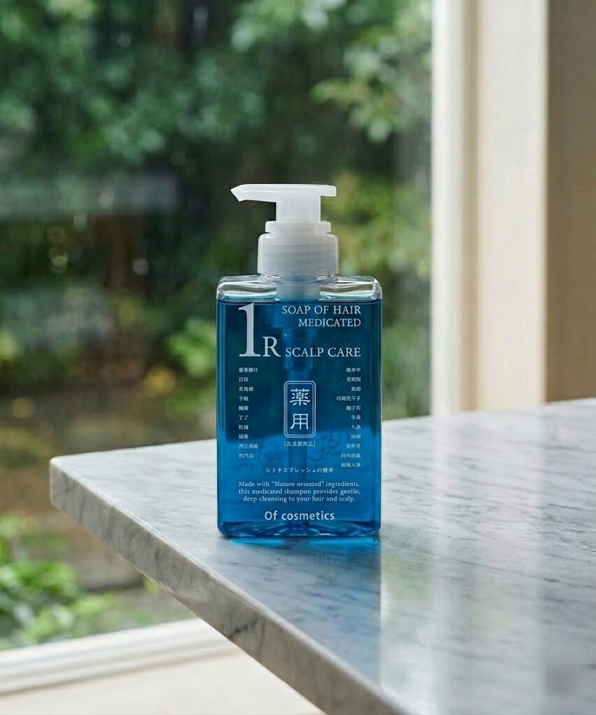 オブ･コスメティックス（Of cosmetics） 薬用ソープオブヘア・１－Ｒ 265mL（標準尺度大きさ）・60mL（ミニサイズ）・625mL（ビッグ瓶）・1000mL（エコ大きさ）／シャンプー［医薬品部外品］