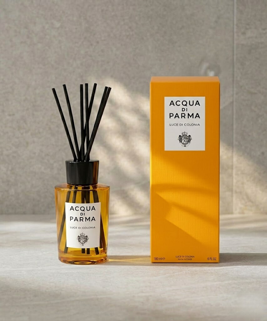 ACQUA DI PARMA（アクアディパルマ） ルーチェ ディ コロニア ディフューザー 180ｍL／リードスティック7本／持続時間：約1カ月／ディフューザー
