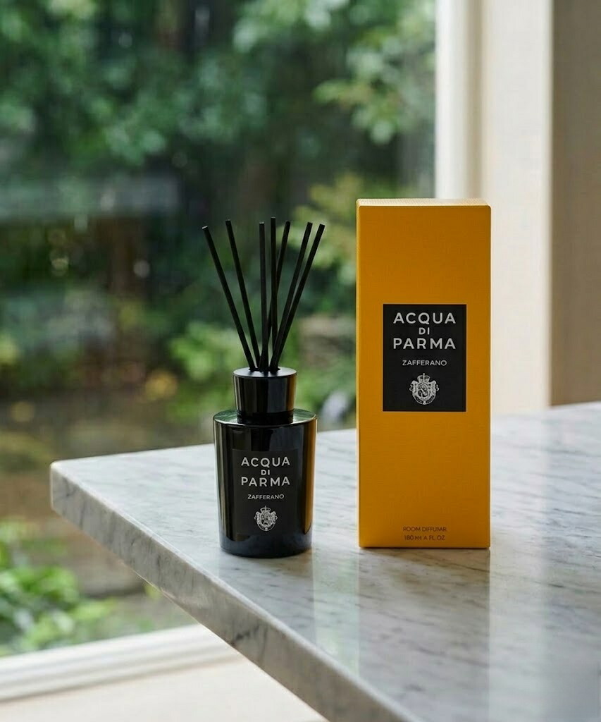 ACQUA DI PARMA（アクアディパルマ） シグネチャーズ オブ ザ サン ザッフェラーノ ルームディフューザー １８０ｍＬ 180mL／リードスティック7本／持続時間：約1カ月／ディフューザー