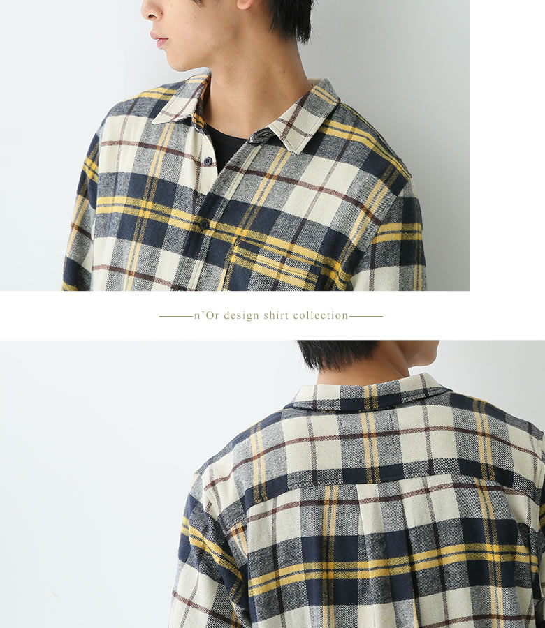 楽天市場 選べる2サイズ展開 N Orlabelチェック柄カジュアルシャツ シャツ メンズ ユニセックス ペア 秋冬 トップス 長袖 羽織り 襟付き シャツ チェック柄 配色 起毛 ビッグシルエット 重ね着 メール便不可 オシャレウォーカー Osharewalker