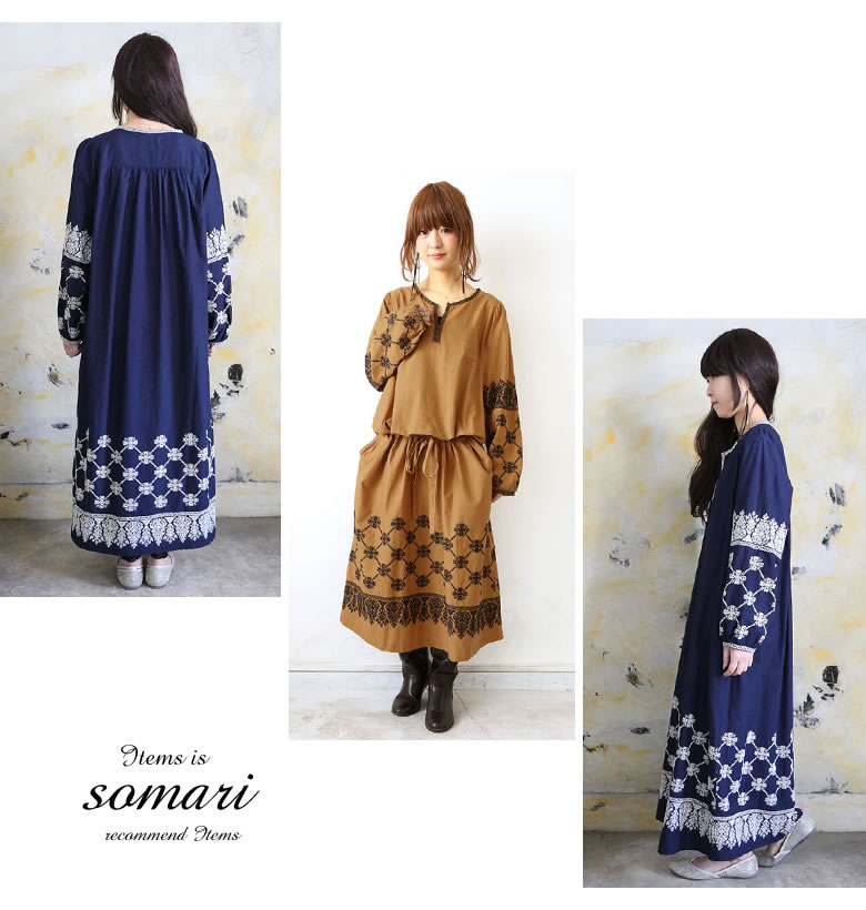 21年春夏再入荷 Somari Imaginationニュアンス刺繍ワンピース 女性 プレゼント ワンピース レディース 刺繍ワンピース ロング丈 マキシ丈 Ais 005 正規品 Www Servblu Com