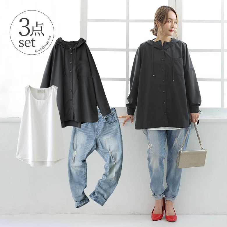 市場 送料無料 レディース タンクトップ シアーシャツ 3点セット 福袋 数量限定 技ありお洒落を楽しむ 春夏 22 センス高まるコーデ3点set