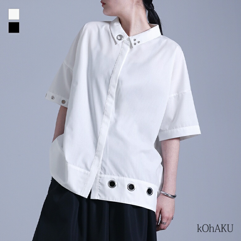 Fulltide25 春夏新作 アシンメトリーTシャツ（バッジ付き）