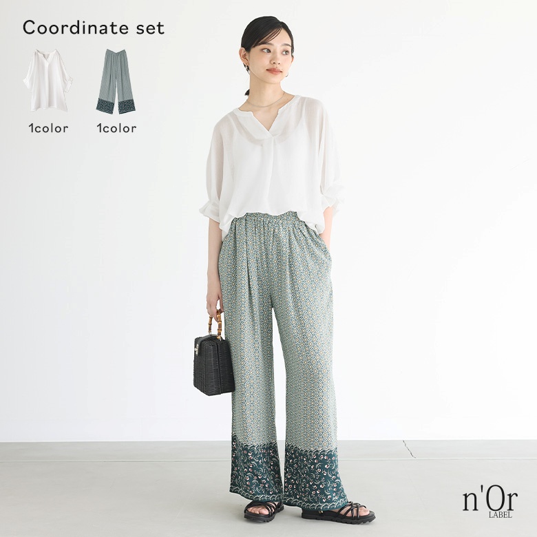 楽天市場】『コットンレースブラウス×ボーイフレンドパンツ