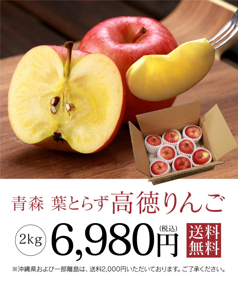 農家直送！青森県産⭐️高徳りんご　蜜りんご　80サイズ箱18個入り　お得用‼️ 🏆2025年りんごGP金賞受賞🎊青森県産りんご 蜜たっぷり葉とらず高徳