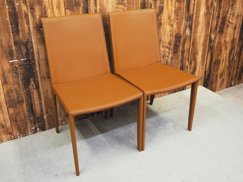 楽天市場 新古品 展示品 Fujiei 藤栄 Rocky Chair ロッキーチェア W465 ビニールレザー 合皮 アームレス チェア キャメル 2脚セット S0115 02 お新古市場