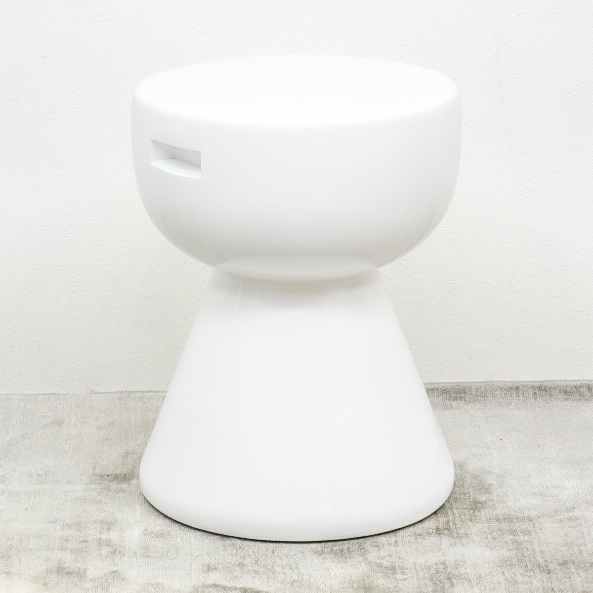 【新古品】【モデルルーム展示品】 ASPLUND (アスプルンド) ［LUCA STOOL (ルカスツール)］ / φ330 スツール サイドテーブル グロッシーホワイト 屋外使用可 【傷有り】 【Y0806-03】-サマークリランスSALE2026｜お新古市場