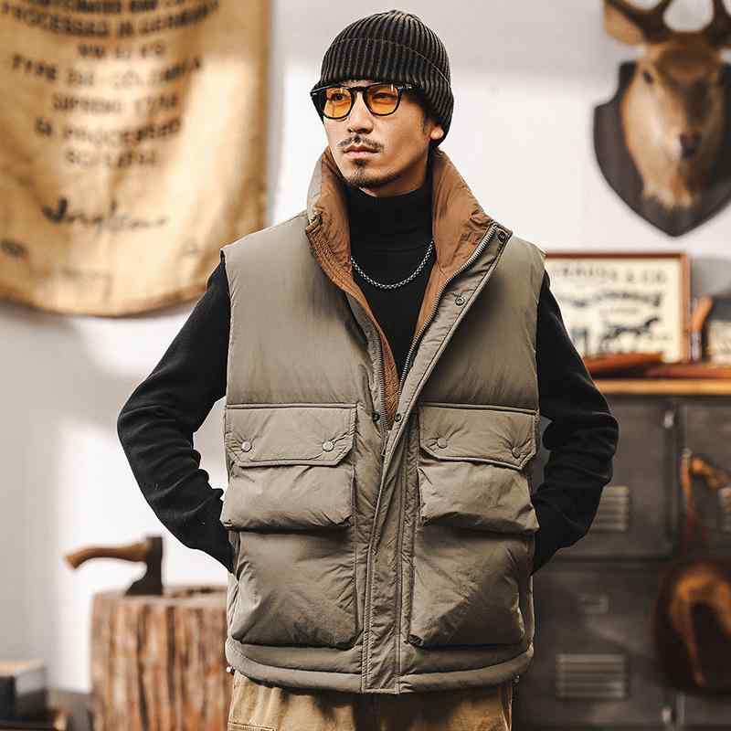 落ち込む限りない メンズ アメカジ 細工物表現スタイル 防風 防寒 保温 役立つこと性 抗菌 防汚 ホワイトダックダウン80% 600フィル力強さ ボンネット付き添い人 照明ランプ色合い ゆったり 厚地の外套大きさ 通い デイリー若い者 秋冬 赤銅色 黒いこと