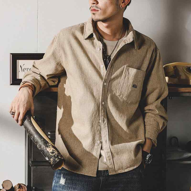 シャツ メンズ アメリカン カジュアル 長袖 ゆったり オーバーサイズ ヘビーウェイト 起毛 レトロ ヴィンテージ ストリート系 春秋アウター