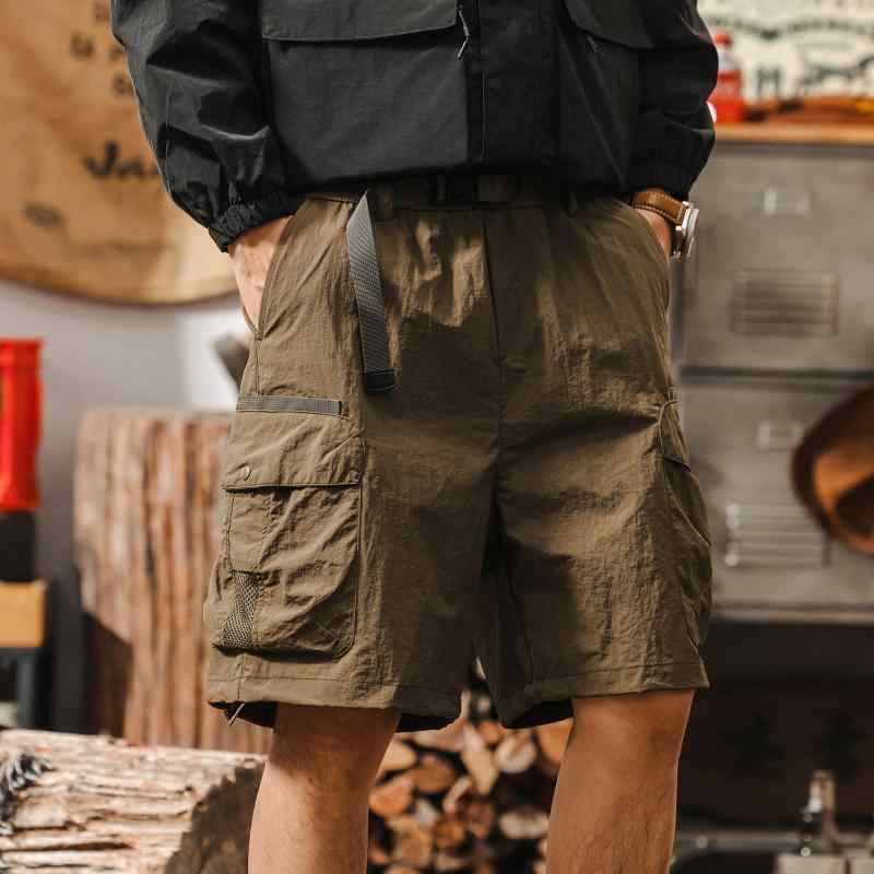 ショートパンツ メンズ アメカジ ワーク ハーフパンツ アウトドア スポーツ 機能性 ゆったり ルーズフィット マルチポケット ナイロン 薄手 耐摩耗 イージーケア 夏物