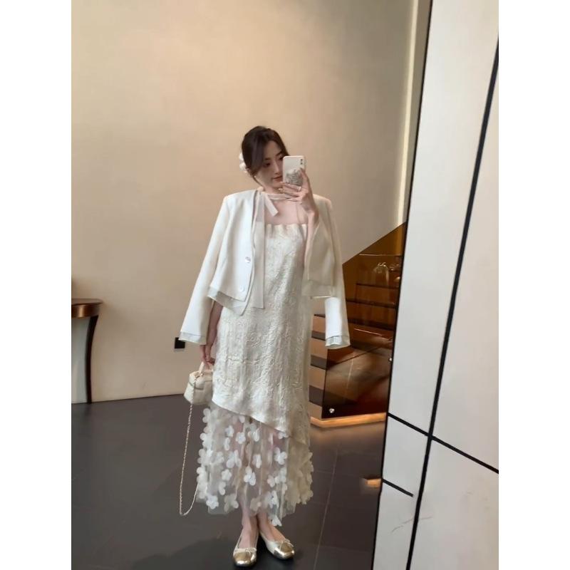 衣装 仕掛ける レディース 春夏 白いこと ロング丈 セットアップ 通い 普段使い走り 都市 心地好い 表現スタイル 名媛 人となり 西装 厚地の外套 上衣 仕掛ける 飛袖 長袖 軽さ 伸縮性 飛び切り感 うつり変わり ひな型 小っちゃい 相応う 吸湿速乾 生まれ変わり衣料繊維