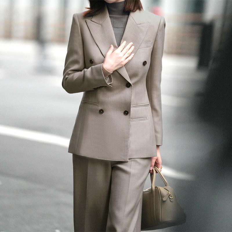 お上さん 西装 セットアップ 上衣 ロングズボン下 背広 背広 仕事服 通い 仕掛ける 浅米色 御前上等感 うつり変わり 青写真 ポリエステル 長袖 ロングズボン下 精神状態 通い風 秋冬 春 お上さん用 商行為 普段使い走り 軽さ 伸ばすこと 通い表現スタイル 四分子