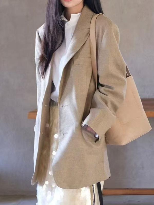 小西装 レディース 三春 暖?色 人となり 通い用 広々とした影ぼうし 長袖 西装領 単排名取り草 うつり変わりひな型 衣嚢 ポリエステル ゆったり 百搭 花柄 スピード競技 ロング丈 軽さ 伸縮性 普段使い走り 秋冬相応う