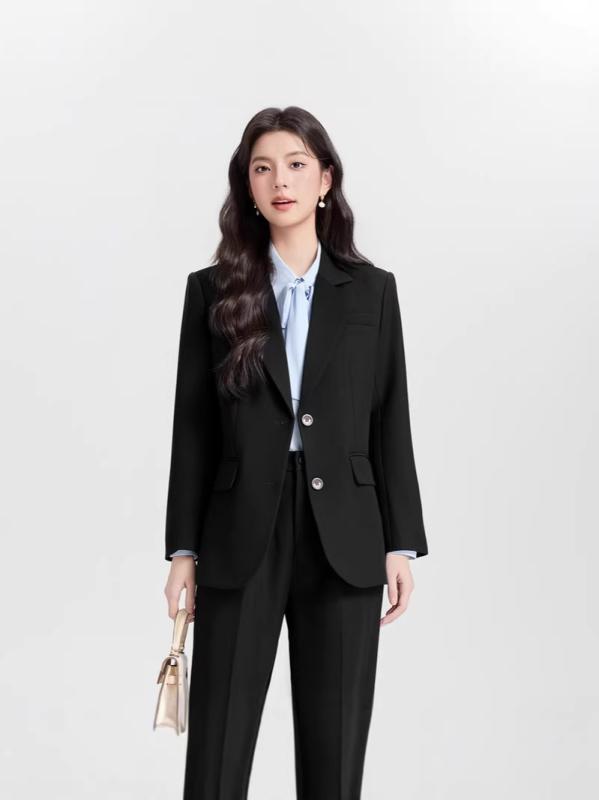商行為背広 成人女性用 薄墨色 修身 長袖 長ズボン セットアップ 通い 技能 分かりやすい 黒いこと 商行為 インタビュウ