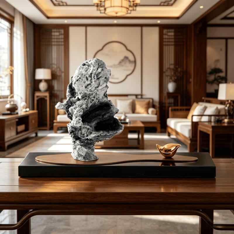 新中式 禅意 太湖石 仮山 鳥類 飾りつけ 客間 茶室 書屋 部屋の入り口 旅人宿 見せびらかす室 かざり付ける品 飾りつけ 室内 飾りつけ 室内装飾