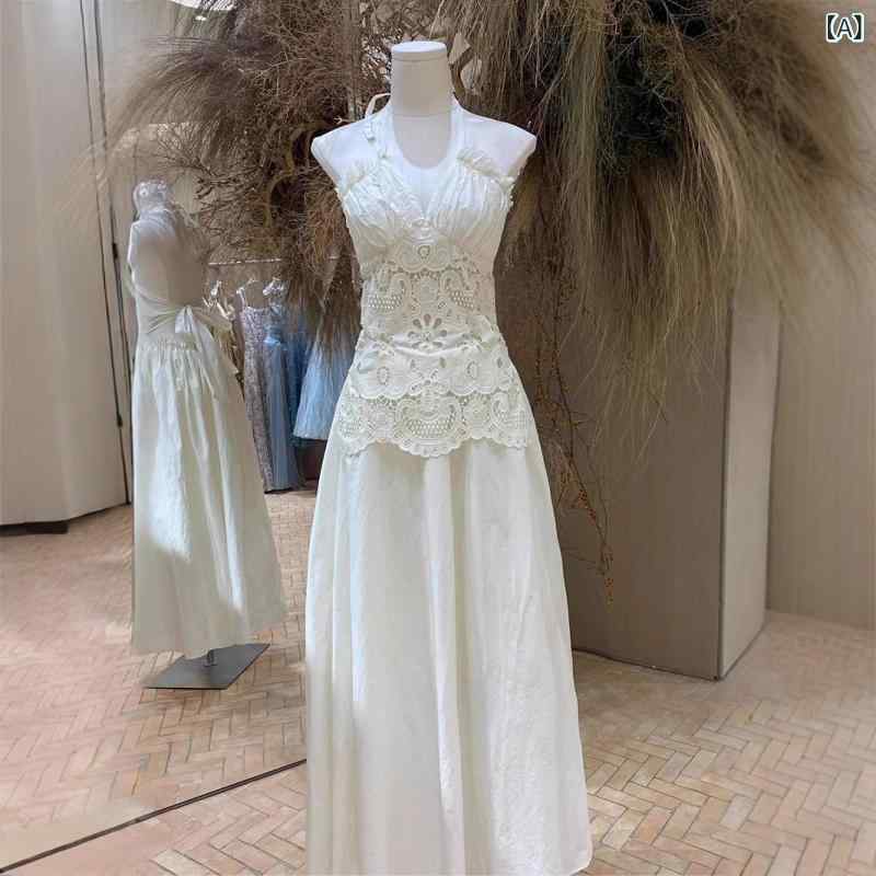 衣裳 亭主もち用 スピード競技 御召しもの ご機嫌酉の方角 A伝達ルート ノースリーブ 後ろ側くい違い スピード競技繰り上げる 刺しゅう 綿 ポリエステル 白いこと MIDI丈 伸縮性 吸湿速乾 普段使い走り 通い用 御前上等感 象牙色 春夏