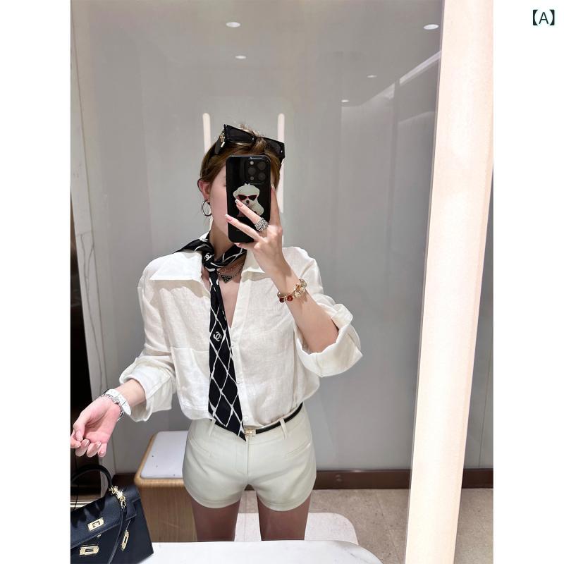レディース 春夏 麻 セットアップ 長袖プルオーバー 広広としたズボン下 トップス ボトムス 亭主もち用 麻原料品 ゆったり 象牙色 ベージュ 長ズボン お座敷着 通い用 書き割り