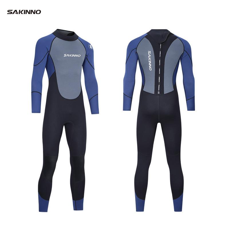 潜水服 メンズ フルスーツ ウェットスーツ 長袖 ワンピース 3mm 2mm 厚手 保暖 防寒 防風 水着 マリンスポーツ スキューバダイビング シュノーケリング 浮潜 迷彩 サーフィン 競泳 練習用 フィットネス 運動 ビーチ プール オールシーズン｜Fun Time Market