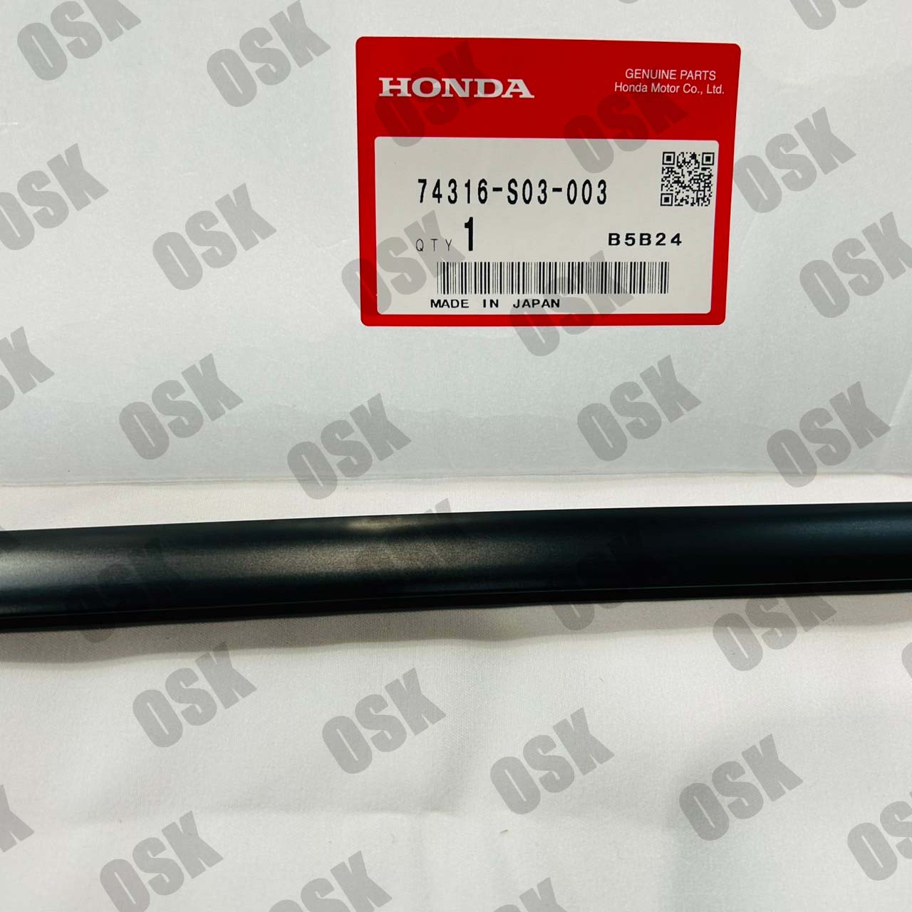 EK9シビック ホンダ純正部品 タイプR モールディングASSY.、L. 部品番号74316-S03-003 本物 正規 純正品|Fun Time Market