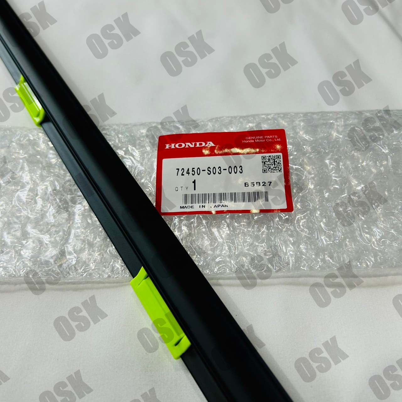 EK9シビック ホンダ純正部品 タイプR モールディングASSY.、L. 部品番号72450-S03-003 本物 正規 純正品|Fun Time Market