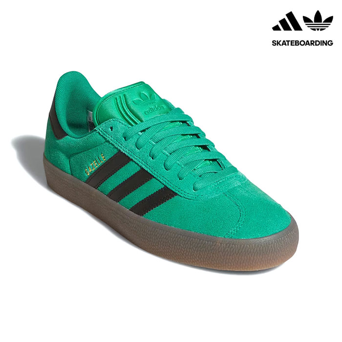 【正規輸入品】 adidas Skateboarding (アディダス スケートボーディング) GAZELLE ADV Green / Black アディダス ガゼル グリーン 緑 スニーカー ガッツレー 靴 シューズ メンズ スケボー 90 shoes アディダススケートボーディング 【送料無料 / サイズ交換無料対象商品】