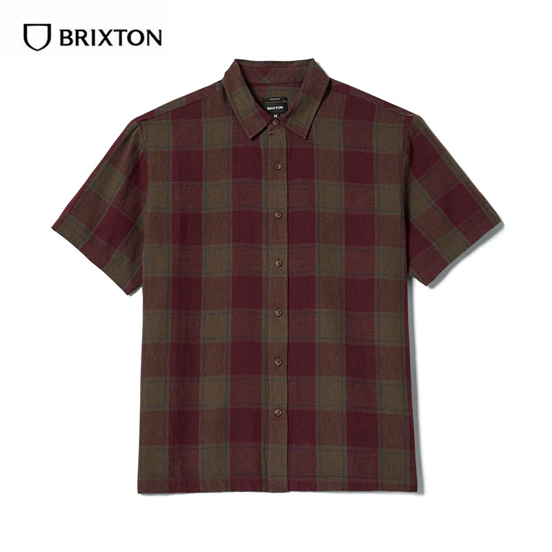 【正規輸入品】 BRIXTON (ブリクストン) CRU LINEN BLEND S/S WVN ブリクストン シャツ 綿麻 リネン チェック柄 チェックシャツ メンズ 半袖 ストリート ブランド アメカジ 半袖シャツ カジュアル チェック柄シャツメンズ 【送料無料 / サイズ交換無料対象商品】 12,687円