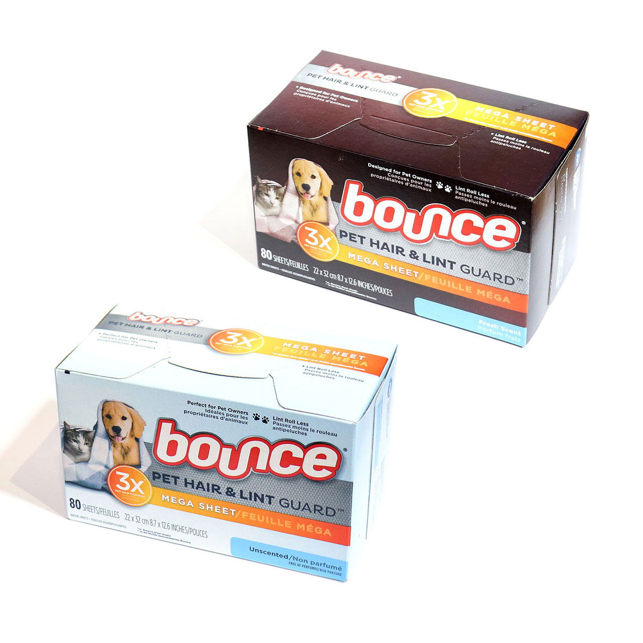 【楽天市場】Bounce (バウンス) Pet Hair and Lint Guard Mega Dryer Sheets with 3X