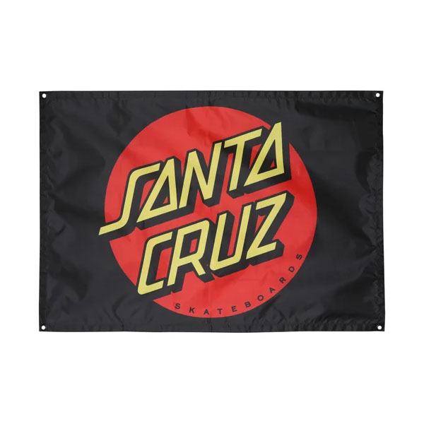 楽天市場 残りわずか Santa Cruz サンタクルーズ Dot Flag Black スケートボード スケボー フラッグ 旗 バナー メール便 送料2円 あす楽対応 Oss Clothing