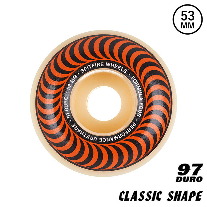 7 15 金 再入荷 SPITFIRE WHEELS スピットファイヤー FORMULA FOUR CLASSIC 97DURO 53mm スケートボード  スケボー スピットファイアー ウィール ハードウィール F4 クラシック 97A 【送料関税無料】