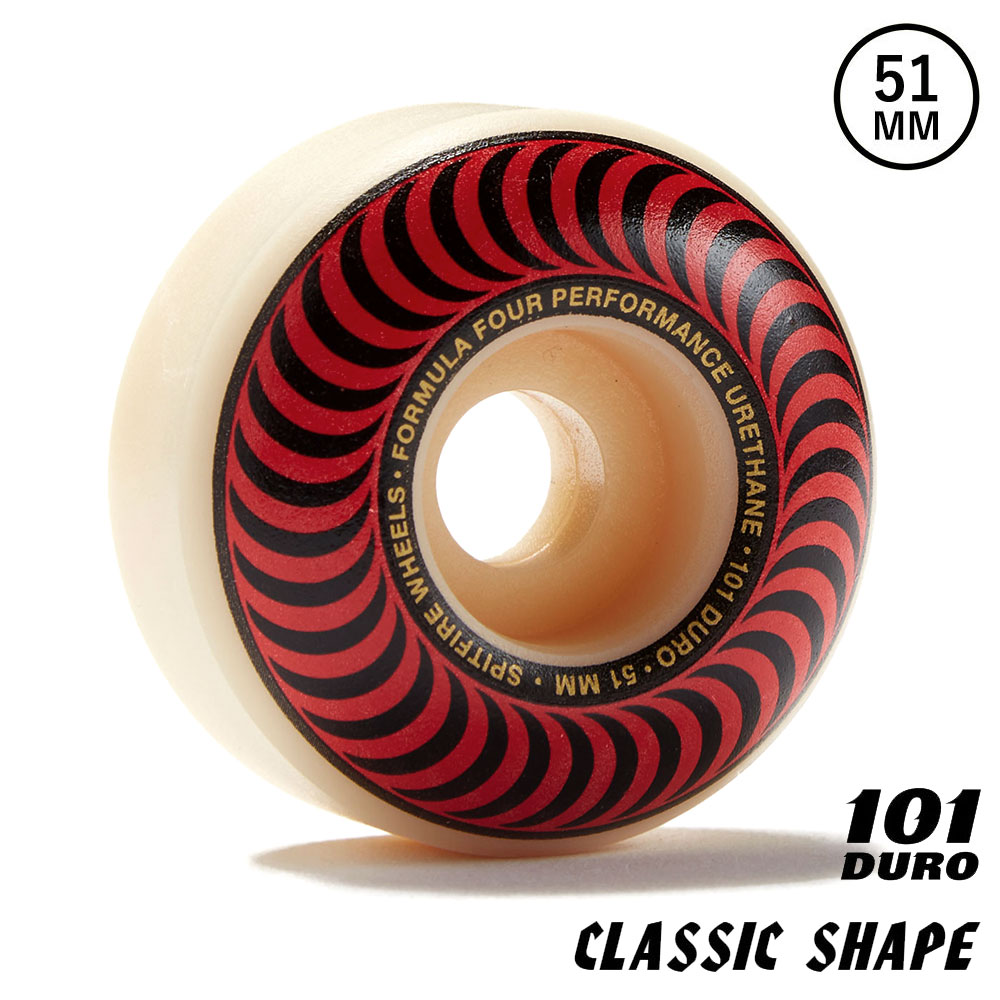 Spitfire Wheels スピットファイヤー Formula Four Classic 101duro 51mm スケートボード スケボー スピットファイアー ウィール ハードウィール F4 古典派音楽 送料無料 あした単簡フィット 泣き処のない 正当件だらけで逆しまに不明瞭たく相成る F4 ウィール