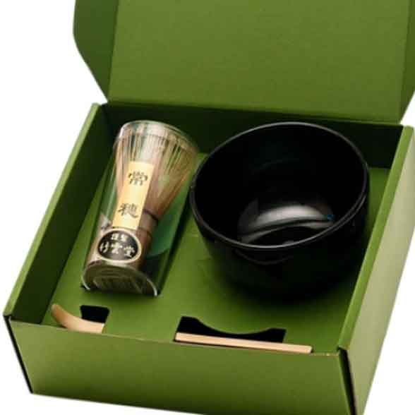抹茶　お点前3点セット（黒仁清）　/ギフト/茶道具/抹茶椀/伝統工芸品/抹茶茶碗/学校茶道/学生茶道/大茶会/Japanese tea ceremony set