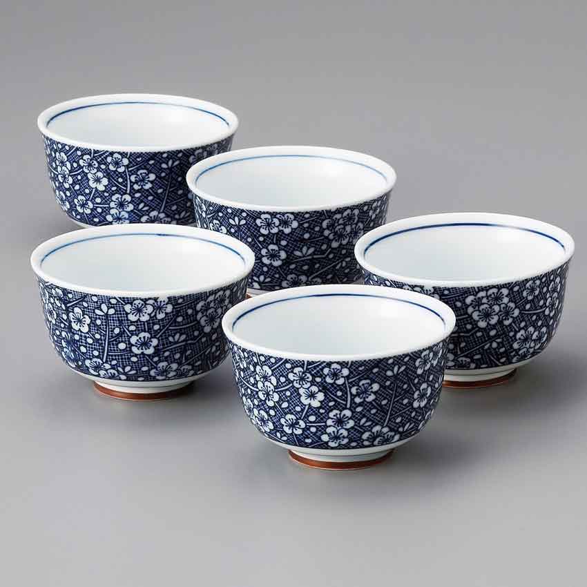 煎茶器セット 楽天市場】◇高嶋金物店◇【五客湯呑】美風枝梅二四煎茶湯呑 美
