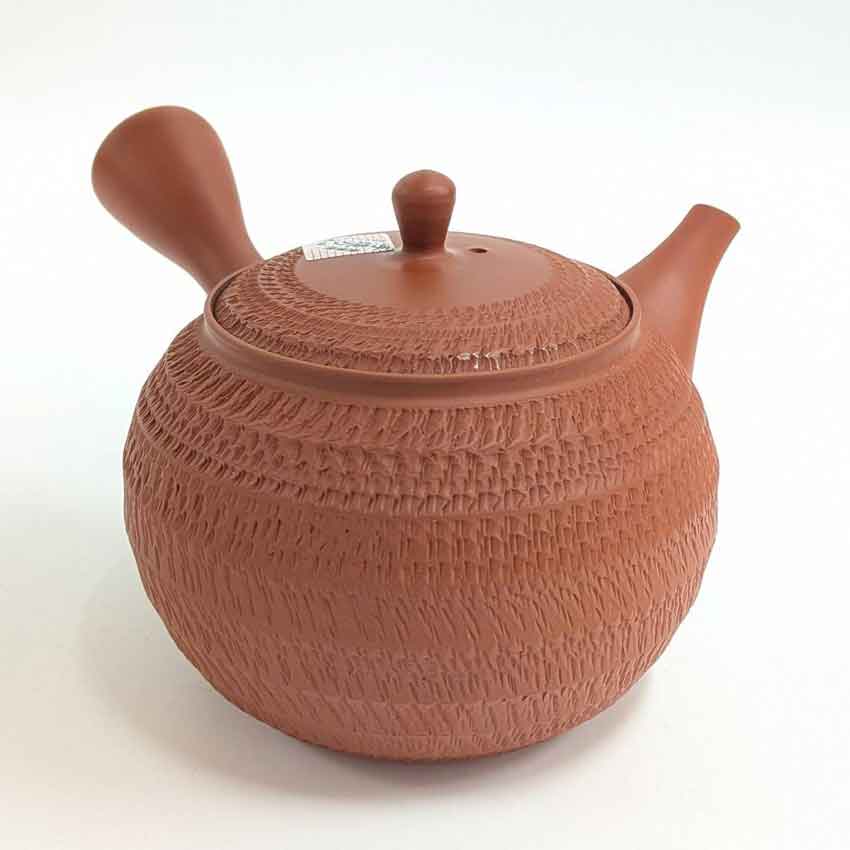 楽天市場】常滑焼 伝統工芸士 梅原廣隆作 玉光 茜絞平型無地急須 160cc