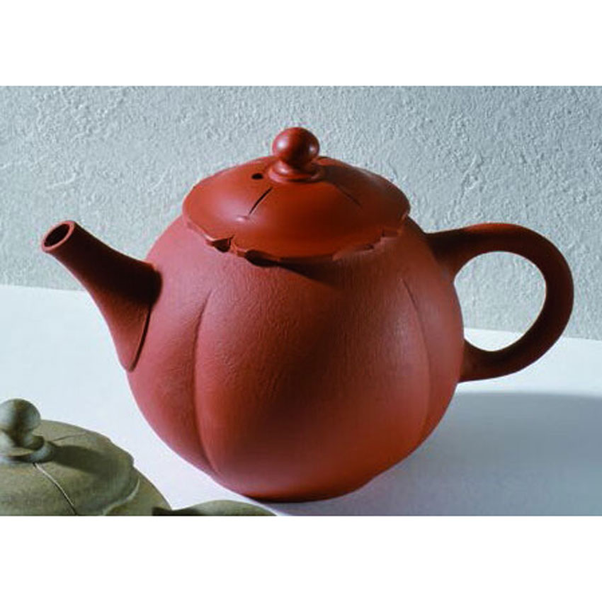 細工人細工物 青峰作 急須 常滑焼 朱泥印籠柿蓋 後手急須 200竓 /ジパング 常滑 ささめ 日本製 瀬戸もの 文筆家もの 都築隆夫