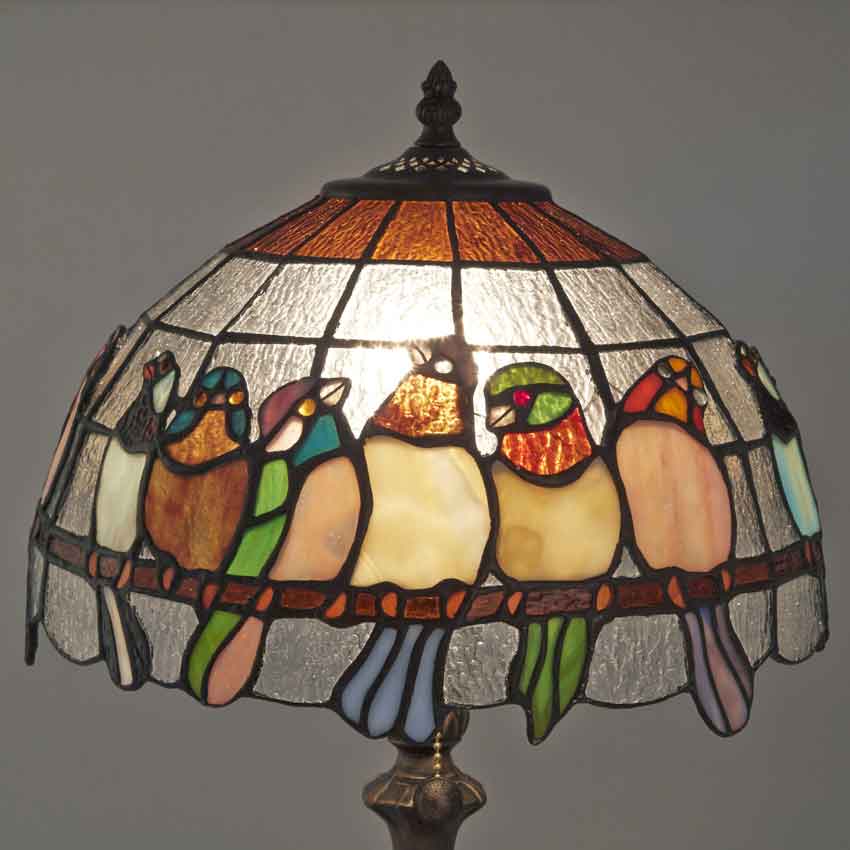 楽天市場 ステンドグラスランプ バード H50cm アール ヌーボー 卓上 照明器具 アンティーク インテリア 御祝 プレゼント ギフト 小鳥 オストゥーニ インテリア雑貨