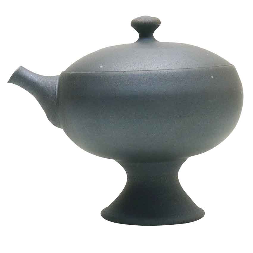 急須 常滑焼 徳太作　高台急須　徳太美KYAKU　無地急須（大）140cc　ジパング 常滑 セラメッシュ 日本製 陶器 作家もの 贈り物 高台画像