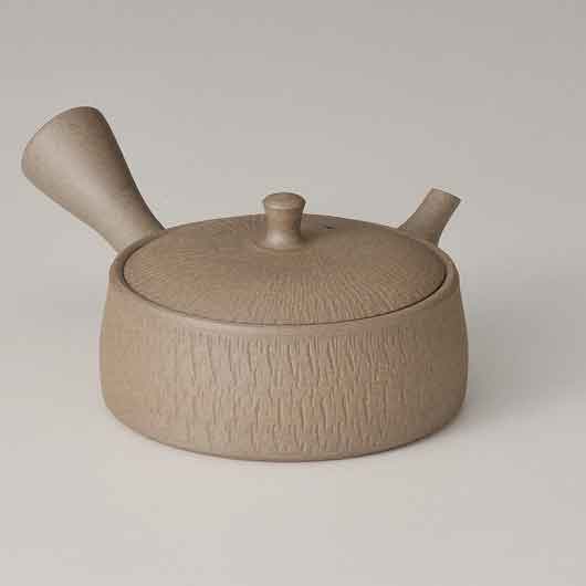 楽天市場】常滑焼 伝統工芸士 梅原玉光 茜絞平型無地急須 160cc /平型