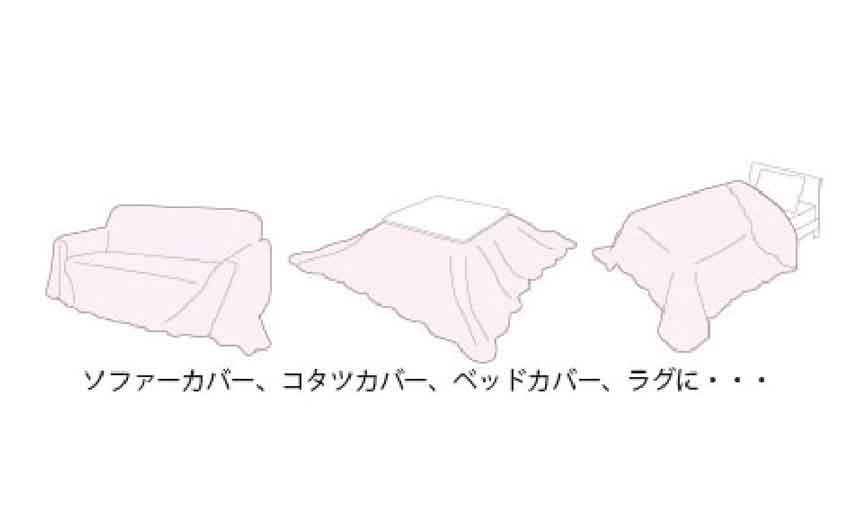 ハイクオリティ エマ キルト マルチカバー Lサイズ 190cm 正方形 綿100 洗濯機丸洗い わすれなぐさ 花柄 ファブリック 模様替え Fucoa Cl