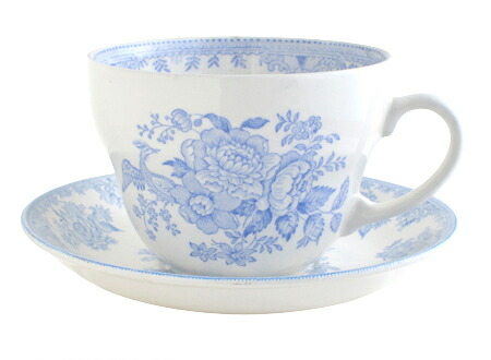 バーレイ 連合王国食器 Burleigh ブルーアジアティックフェザンツ ブレックファースト 紅茶優勝杯\u0026平円盤 300ml  ///花柄/今めかしい/愛くるしげ/おすすめ/差し上げ物書き割り